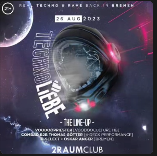 Techno Liebe – 2Raum Club Bremen
